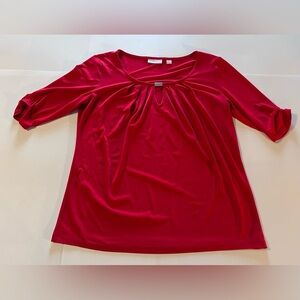 New York & Company Red Blouse Size Medium